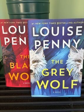 Louise Penny — The Grey Wolf (Blue) and Louise Penny - the Black Wolf (red)